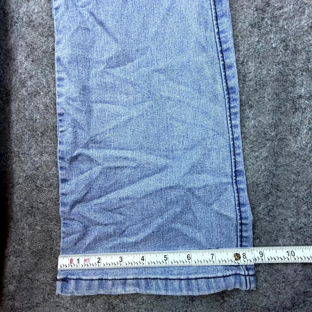 Mashi Premium‎ Jeans Womens 30 Blue Embroidered Y2K Low Rise Bootcut Leg